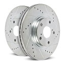 【中古】【未使用・未開封品】Power Stop JBR798XPR リアエボリューション ドリル&スロットローター ペア(4)