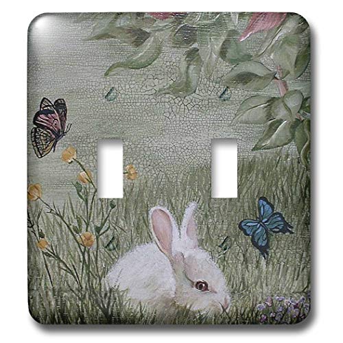 樂天商城 - 【中古】【未使用・未開封品】3drose LLC lsp _ 44347?_ 2?Bunny Rabbit In Grass With Butterflies Flying近く、ダブル切り替えスイッチ