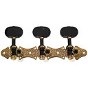 【中古】【未使用・未開封品】Golden Gate ゴールデンゲート F-2113 Deluxe クラシックギター チューナーs - 2 Planks (3+3) - Gold & Black アコースティックギター アコギ