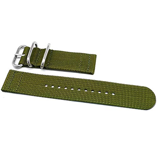 【中古】【未使用・未開封品】[DaLuca] Two Piece Ballistic Nylon NATO Watch Strap - Olive : 22mm