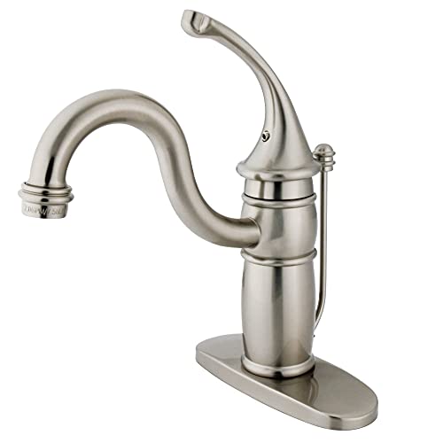 【中古】【未使用・未開封品】Kingston Brass KB1408GL Single Handle Mono Deck Lavatory Faucet with Retail Pop-up & Optional Deck Plate