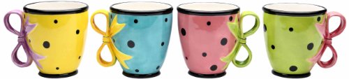 Appletree Design Dilly Dots Teacups, 10.2cm , Set of 4