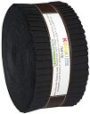 【中古】【未使用 未開封品】2-1/2in Strips Roll Up Kona Solids black Colorway 40Pcs by Robert Kaufman