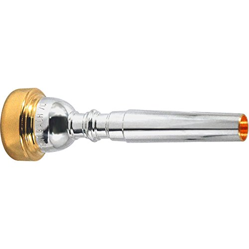 【中古】【未使用 未開封品】Bach 3511HCGR Gold Rim Trumpet Mouthpiece, Silver Plated Body, 1-1/2 C Medium Cup