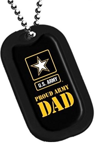 【中古】【未使用・未開封品】ドッグタグ キーチェーン ネックレス 刻印可能 米国軍 誇り Army Dad #2765