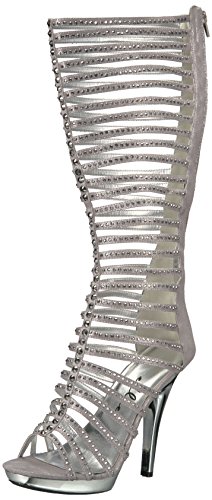 【中古】【未使用 未開封品】Ellie Shoes Women 039 s M-Stella Platform Dress Sandal, Silver, 7 US/7 M US