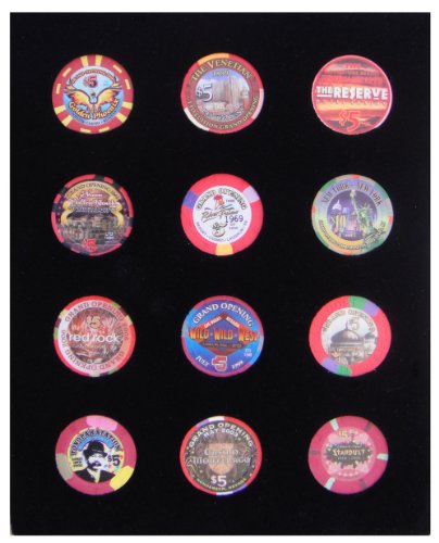 Other - 【中古】【未使用・未開封品】Chip Insert 12 Casino Chips Display Board Case 8 x 10