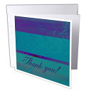 【中古】【未使用 未開封品】ビバリーターナーThank Youデザイン AquaグリーンとパープルリーフThank Youデザイン グリーティングカード Set of 12 Greeting Cards