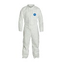 【中古】【未使用・未開封品】DuPont Tyvek TY120S Disposable Coverall, Open Cuff, White, Large (Pack of 25) by DuPont