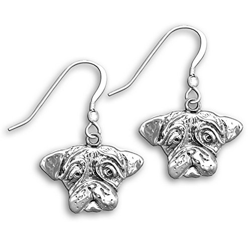 【中古】【未使用・未開封品】スターリングシルバーBull Mastiffイヤリングby魔法の動物園