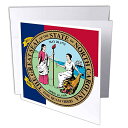 【中古】【未使用・未開封品】Sandy Mertens North Carolina???State Seal with Flag in背景???グリーティングカード Set of 6 Greeting Cards