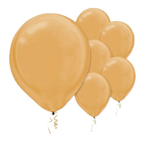 š̤ۡѡ̤ʡAmscan Pearlized Latex Balloons, 12, Gold by Amscan