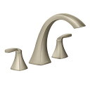 【中古】【未使用・未開封品】Moen T693BN Voss Two-Handle High Arc Roman Tub Faucet, Brushed Nic...