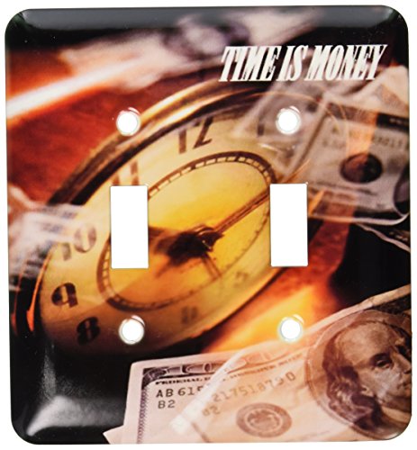【中古】【未使用・未開封品】3dRose lsp_53311_2インチ Time Is Money トグルスイッチ(4)