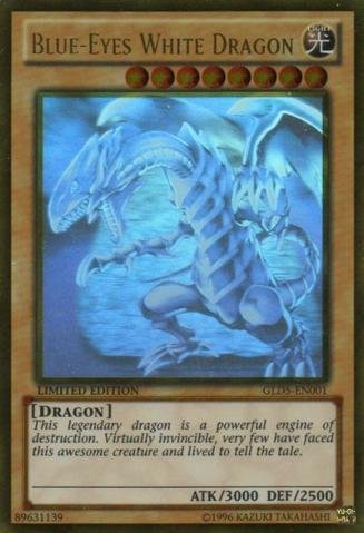 【中古】【未使用・未開封品】Yu-Gi-Oh! - Blue-Eyes White Dragon (GLD5-EN001) - Gold Series: Haunted Mine - Limited Edition - Ghost/Gold Hybrid Rare