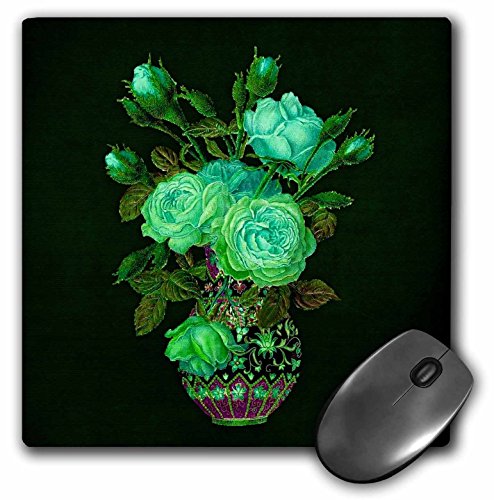【中古】【未使用・未開封品】3Drose 8 X 8 X 0.25インチ マウスパッド ライトグリーン ローズブーケ ..