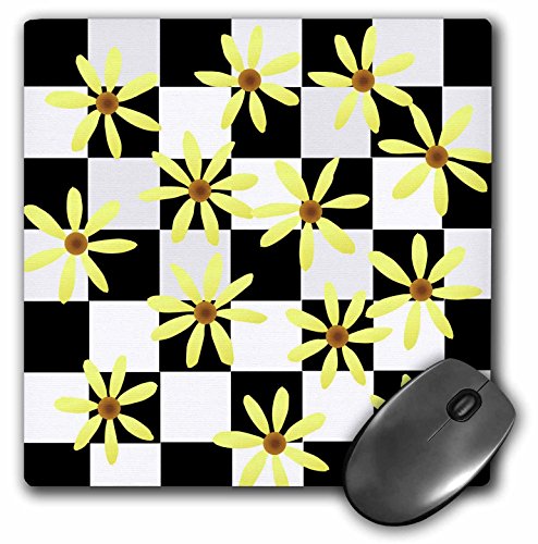 【中古】【未使用・未開封品】3drose LLC 8?x 8?x 0.25インチマウスパッド、ブラックCheckered Print w..