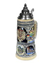 【中古】【未使用・未開封品】Beer Mug by King - Old Heritage CoA and Landmarks Relief Colored Beer Stein (Beer Mug) 0.75l Limited by KING