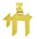 【中古】【未使用・未開封品】14K イエローゴールド ユダヤ教チャーム チャイペンダント