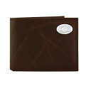【中古】【未使用・未開封品】NCAA Oklahoma State Cowboys Zep-Pro Wrinkle Leather Bifold Concho Wallet, Brown