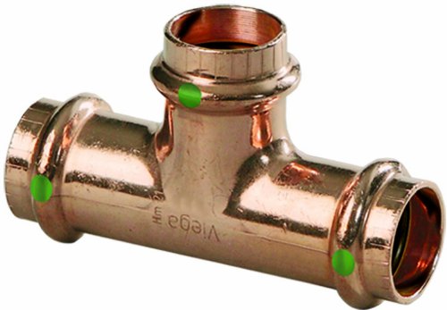 Viega ProPressゼロLead銅Tee with 2インチby、2インチ1?/ 2インチP X P X P 1 Pack 15538 1