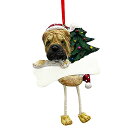 【中古】【未使用・未開封品】Sharpei Ornament with Unique Dangling Legs Hand Painted and Easily...