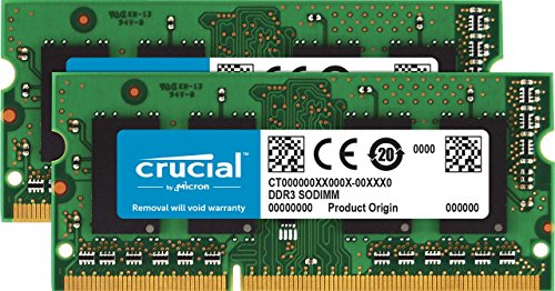 yÁzygpEJizCrucial [MicronCrucialuh] DDR3 1600 MT/s (PC3-12800) 8GB Kit (4GBx2) CL11 SODIMM 204pin 1.35V/1.5V for Mac CT2K4G3S160BM