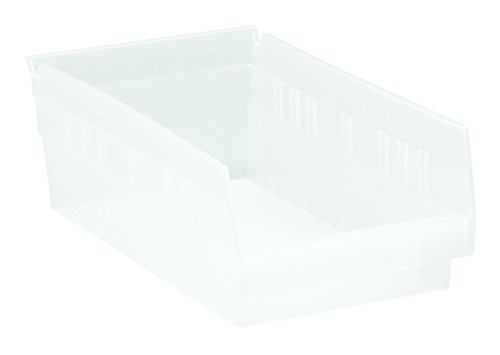 Nesting Clear Plastic Shelf Bin - QSB102CL - 11-5/8 x 6-5/8 x 4