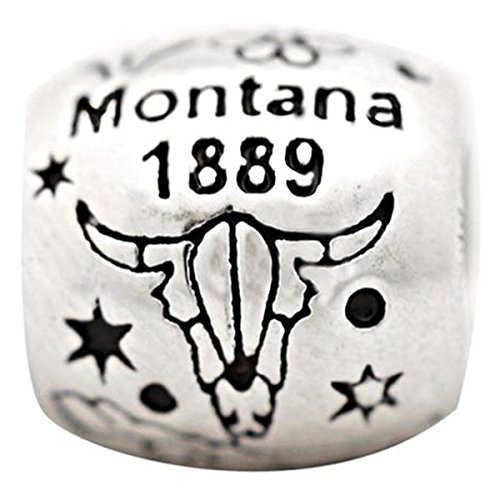 【中古】【未使用・未開封品】De Bumanスターリングシルバー米国50州モンタナビーズ、穴5?mm