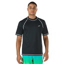 【中古】【未使用・未開封品】Speedo Men's UPF 50+ Easy Short Sleeve Rashguard Swim Tee, Black, ...
