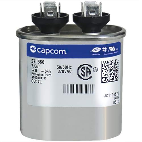 【中古】【未使用・未開封品】Genteq GENTEQ - C307L / 27L566 Fast Shipping! GE Capacitor Oval 7.5 uf MFD 370 Volt 27L566, 27L566S(Replaces Old GE# 97F9001, Z97F9001,