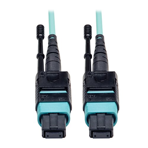 Tripp Lite 2M MTP / MPO Fiber Optic Patch Cable 12 Fiber 40GbE Aqua OM3 Plenum 6ft 6' 2 Meter - Patch cable - MTP/MPO multi-mode (M) to