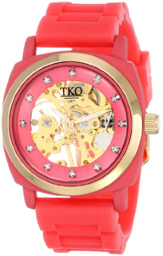【中古】【未使用・未開封品】TKO ORLOGI Women 's tk626pkミラノローズゴムMechanical Movementスケル..
