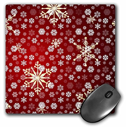 Cases - 【中古】【未使用・未開封品】3drose LLC 8?x 8?x 0.25インチマウスパッド、レッド/ホワイトクリスマス雪片(MP 59045?_ 1?)