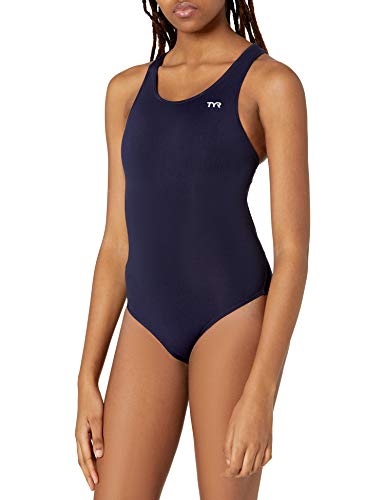 yÁzygpEJiz(Size 32, Navy) - TYR SPORT Women's Durafast Elite Solid Maxfit Swimsuit