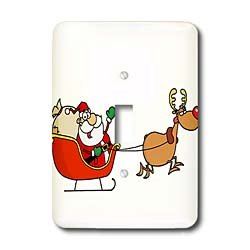 【中古】【未使用・未開封品】3drose LLC lsp _ 60081?_ 1サンタとRudolph the赤Nosed Reindeer Single切り替えスイッチ