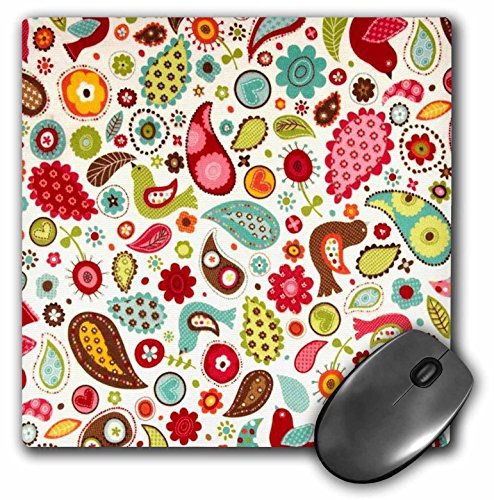 【中古】【未使用・未開封品】3drose LLC 8?x 8?x 0.25インチマウスパッド、国レトロBirds and Hearts ..