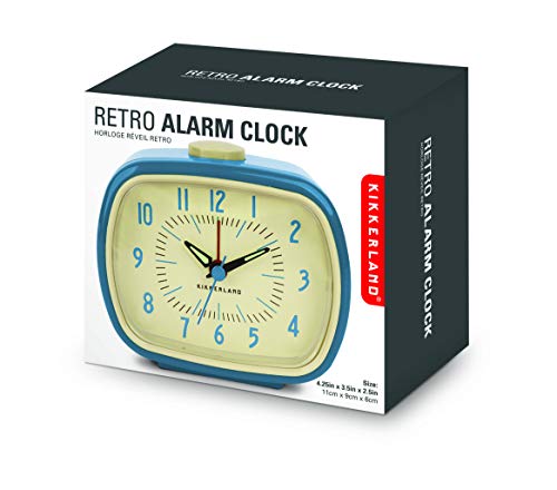 【中古】【未使用・未開封品】KIKKERLAND Retro Alarm Clock W10.7×D5.7×H8.8c ブルー AC08BL [並行輸..