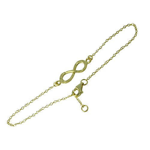 【中古】【未使用・未開封品】apop nycゴールドトーン925シルバーインフィニティブレスレット( goldtone-silver ) 7インチ[ジュエリー]