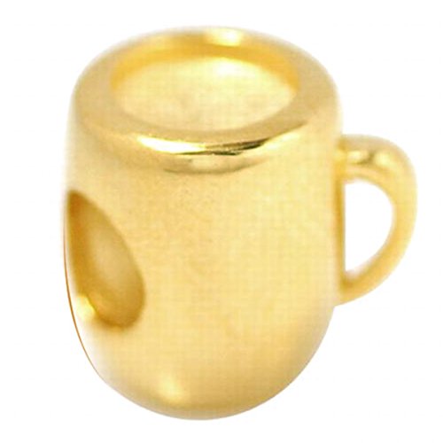 【中古】【未使用・未開封品】De Buman Goldplatedスターリングシルバーカップチャームbead-fitsチャームブレスレット