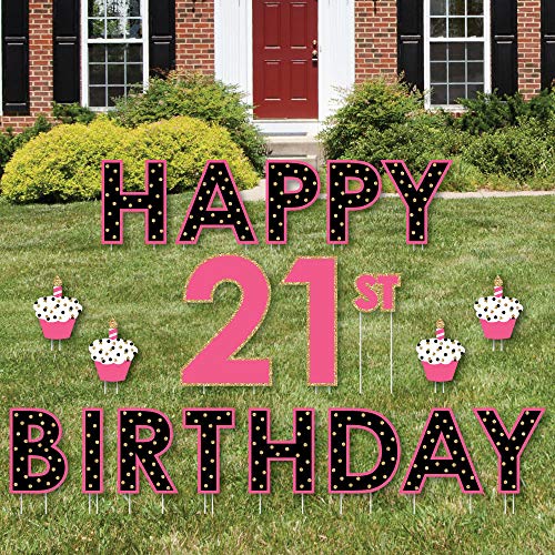 š̤ۡѡ̤ʡBig Dot of Happiness Finally 21 Girl - 䡼ɥ ȥɥ ǥ졼 - Happy 21st Birthday Yard 