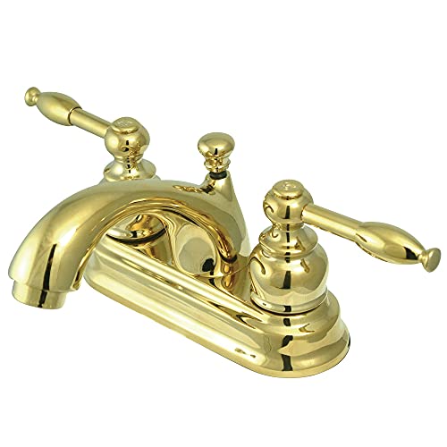 š̤ۡѡ̤ʡ(GKB2602KL, Polished Brass) - Kingston Brass GKB2602KL Knight 10cm Centerset Lavatory Faucet with Retail Pop-up, Polished Brass