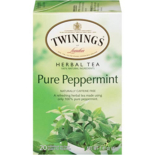 yÁzygpEJizTwinings Pure Peppermint Herbal Tea, 1.41 Ounce Box, 20 Count by Twinings