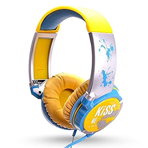 š̤ۡѡ̤ʡiDance KissMe 300 High Pressure Level Over Headphones - Yellow/Blue/White