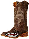 【中古】【未使用・未開封品】Tin Haul靴メンズGnarly Shark Western Boot カラー: ブラウン