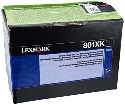 š̤ۡѡ̤ʡLexmark 801XK - Extra High Yield - black - original - toner cartridge LCCP, LRP - for Lexmark CX510de, CX510dhe, CX510dthe
