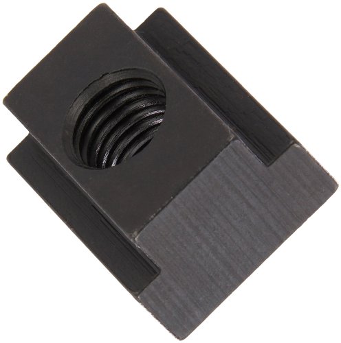 1018 Steel T-Slot Nut, Black Oxide Finish, Grade 6, 3/8-16 Threads, 1/2 Height, 1/2 Slot Depth, Made in US (Pack of 5) by Small Parts