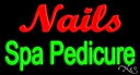 【中古】【未使用 未開封品】Nails Spa Pedicure手作り本物Glasstube Neon Sign