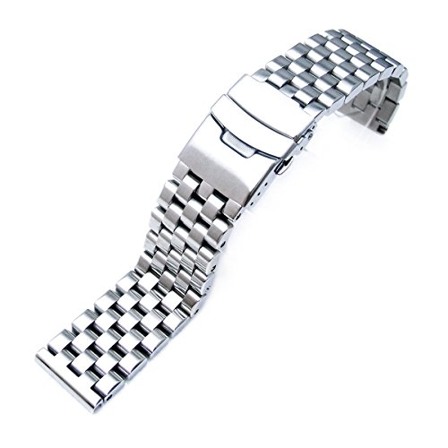 楽天AJIMURA-SHOP【中古】【未使用・未開封品】22mm Brushed Engineer Solid Link 316l Stainless Steel Watch Bracelet Band