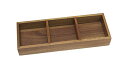 【中古】【未使用・未開封品】Lipper International 1123 Acacia 3 Compartment Organizer Tray